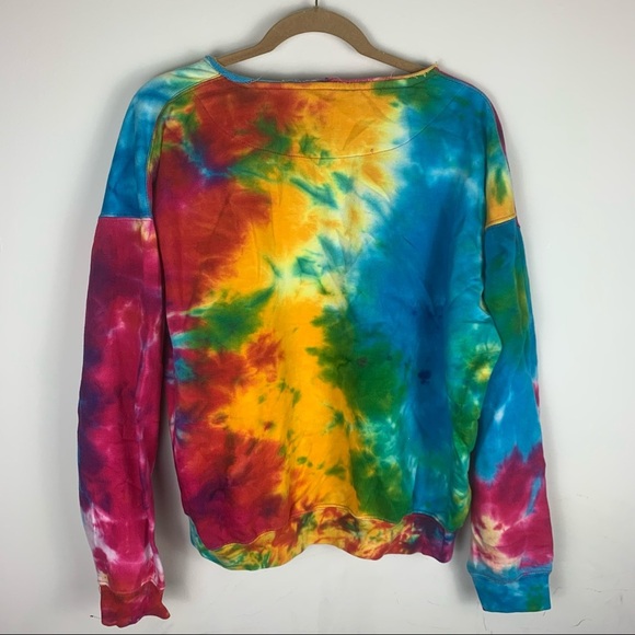 MONTAUK THE END Exist Tie Dye Cree Neck Sweater - Picture 7 of 9